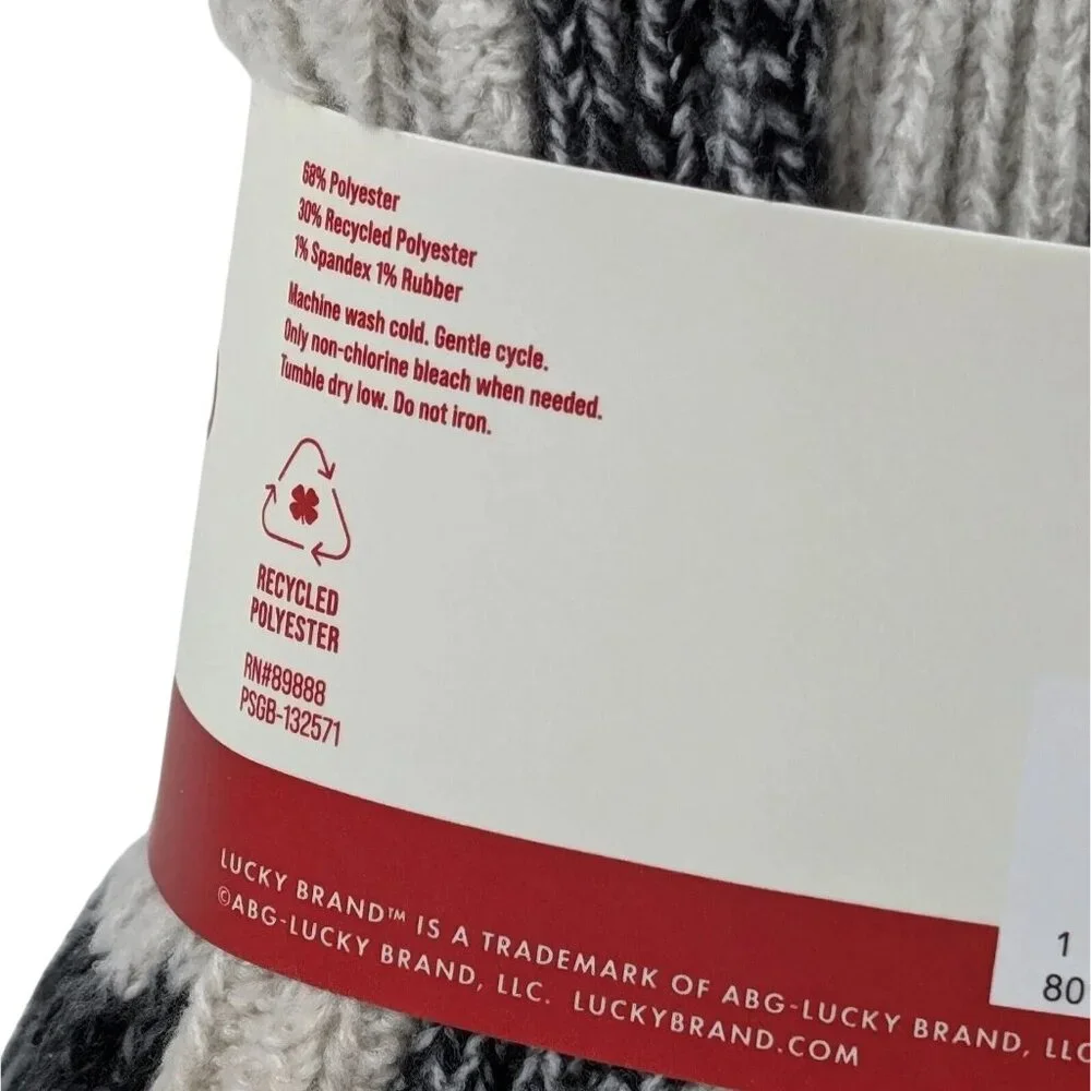 Lucky Brand 5-10 Women Super Soft Yarn Cozy Winter Boot Socks 6-Pair Shoe Socks